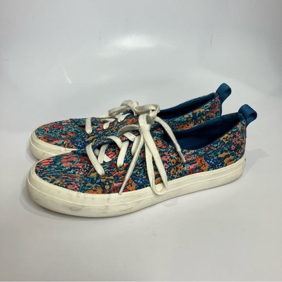 Sperry Crest vibe Liberty print sneakers women’s size 7 multicolor casual preppy - Picture 1 of 9